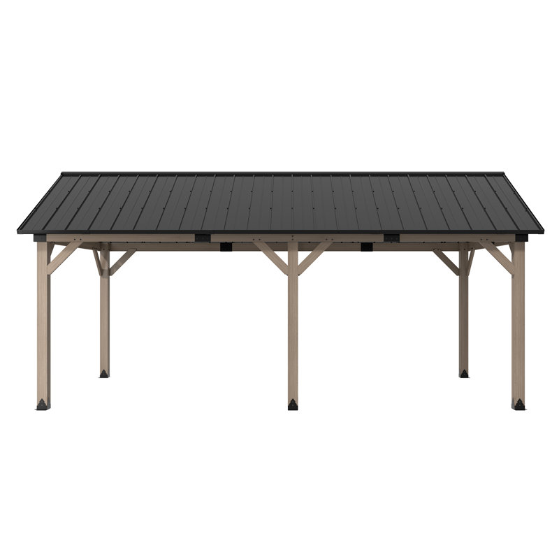 Cedar Wood 12'x20' Gazebo with Galvanized Steel Roof