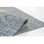 Tapis oriental bleu / ivoire en nylon tissé à la machine Aldona-490324704
