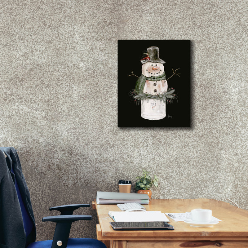 Art mural sur toile Epic Graffiti «Snowman In A Crock» par Ashley Bradley, H 24 po x l 20 po x P 0,75 po