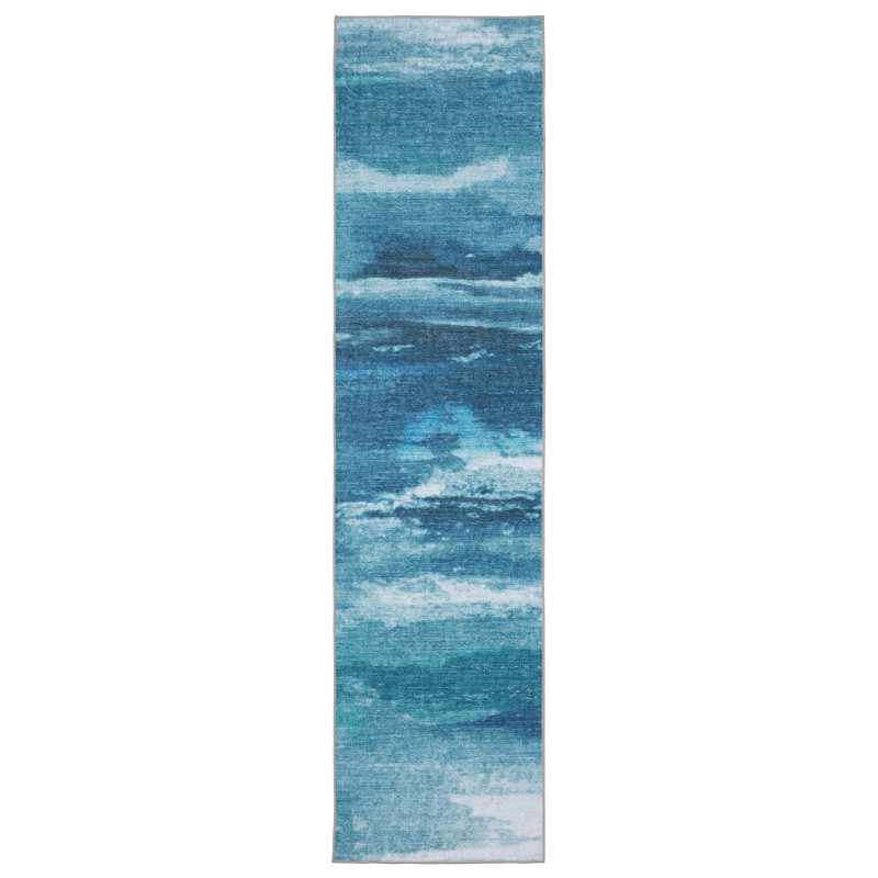 Renaud Washable Abstract Indoor Rug, Runner 2' x 8'