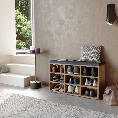 9 Pair Shoe Storage Bench