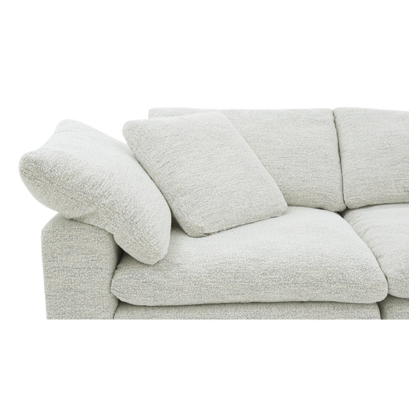 Canapé modulaire en tissu performance 3 pièces Armand, Gris clair Livesmart®