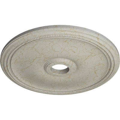 Endurathane Christopher Ceiling Medallion, 26 5/8"OD x 2 1/4"P, Hand-Painted Flash Copper Finish