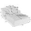 Chaise longue orange en velours côtelé orange, lit polyvalent pour la lecture, ensemble de ressorts, sans assemblage, soutien ergonomique-274208408