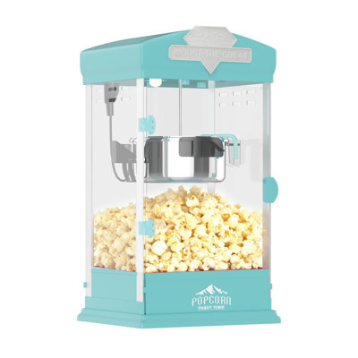 Portable Popcorn Maker Machine With 8 Ounce Kettle & Warming Deck - Compact Countertop Popper For Home Theater, Parties & Events - Green