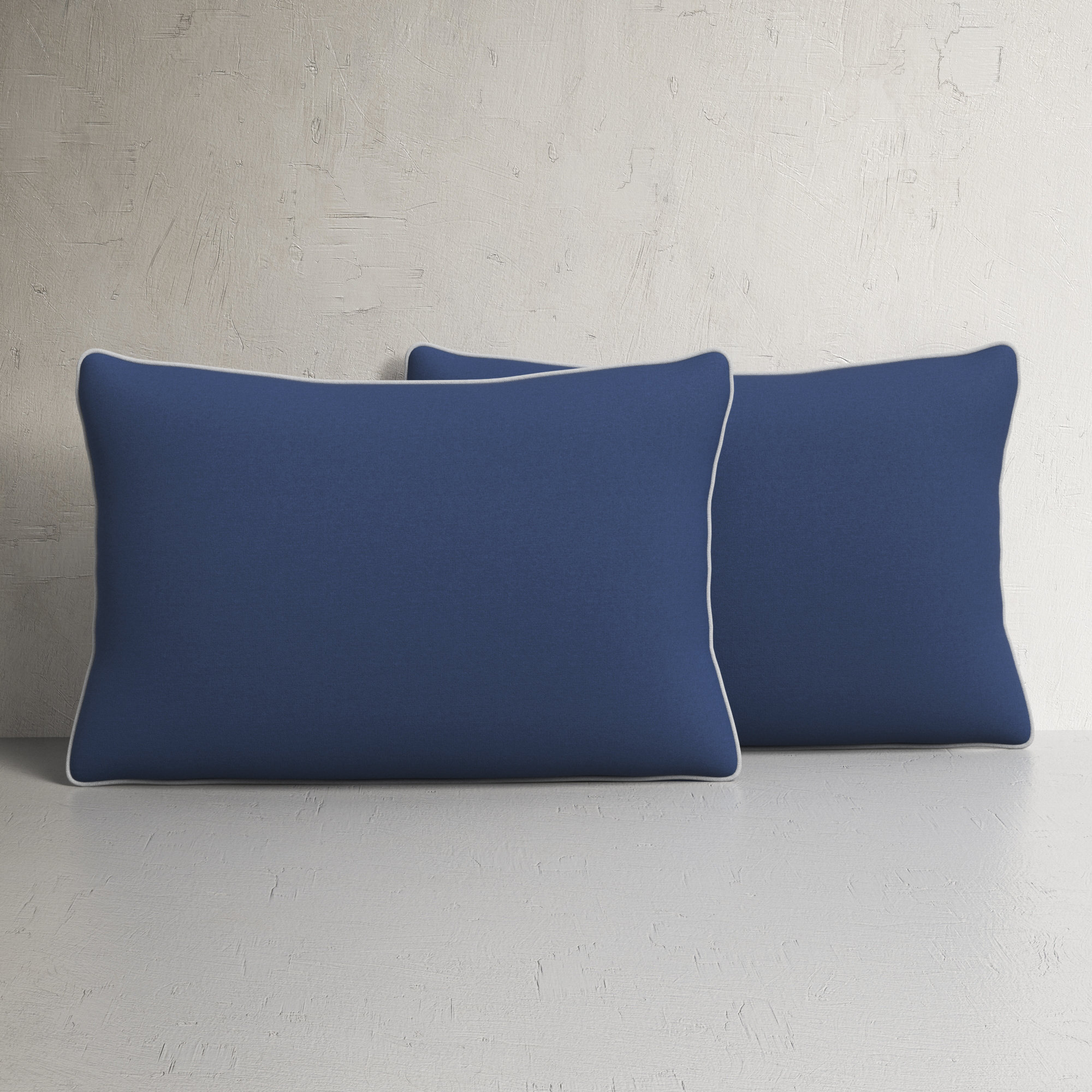 Rene Sunbrella® Indoor/Outdoor Lumbar Throw Pillow, Navy, 13" x 20"