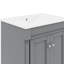 Meuble-lavabo de salle de bain chic 24 po avec évier sur-comptoir et armoire de rangement à deux niveaux de style contemporain-1556878789-1556878809