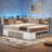 Full Corner Daybed Frame with 6 Drawers and Storage Bookcase Daybed with Charging Station and LED Lights-122632851-123467512