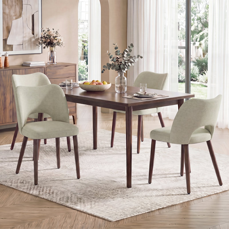 46.5 cm H Fabric Side Chair, Camel
