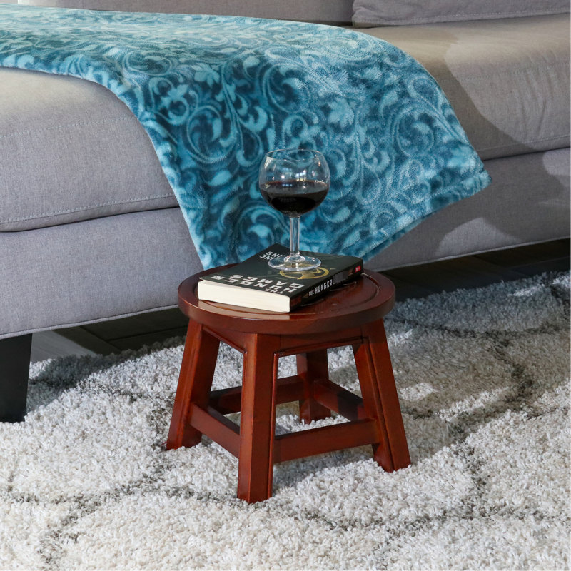 Tabouret élégant en bois de cerisier - Pièce de décoration moderne avec élément décoratif en cerisier d'extérieur, Cherry