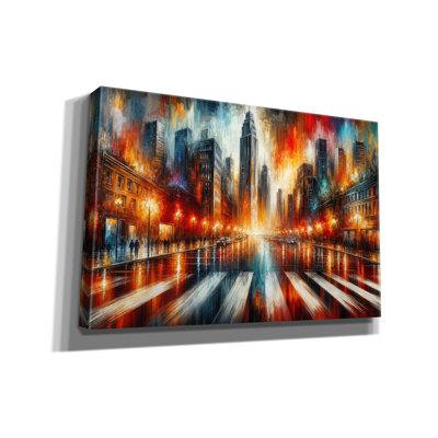  «Urban Abstract 3» par Rey Klimt, art mural sur toile, 18 po x 12 po