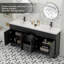 Base de meuble-lavabo double 72 po sur pied, peinte à la main, lavabo non inclus, assemblage requis-116060738