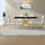 Dining Table Sets(must Include Both Table And Chair), 63 Inch Glass Marble Modern Home Set