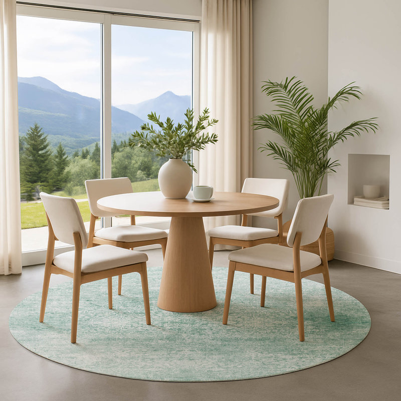 Premium Machine Washable Verlin AMF1763 Global Rug, Round 8'