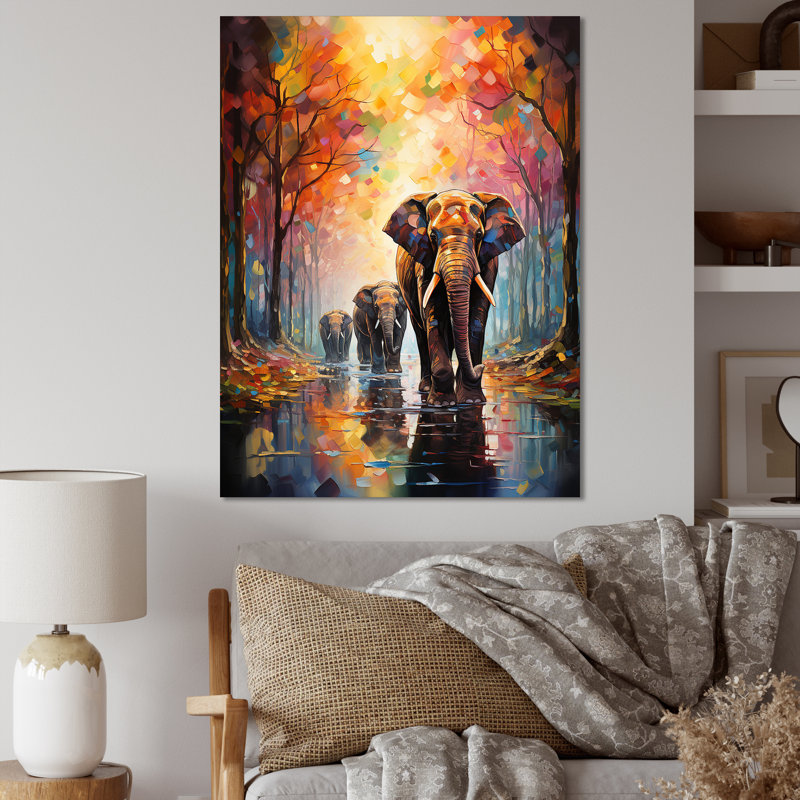 «Dailynne Thailande Elephant Parade II», reproduction sur toile, H 20 po x l 12 po x P 1 po, Toile tendue
