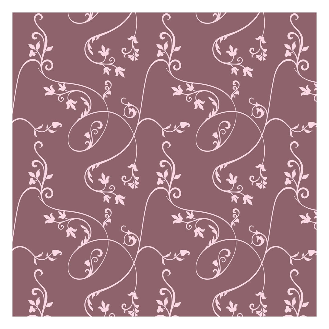 No.Ta104 Ivy Tendrils in Antique Pink/Light Pink 1.92m x 1.92m Textured Matt Peel & Stick Wall Mural