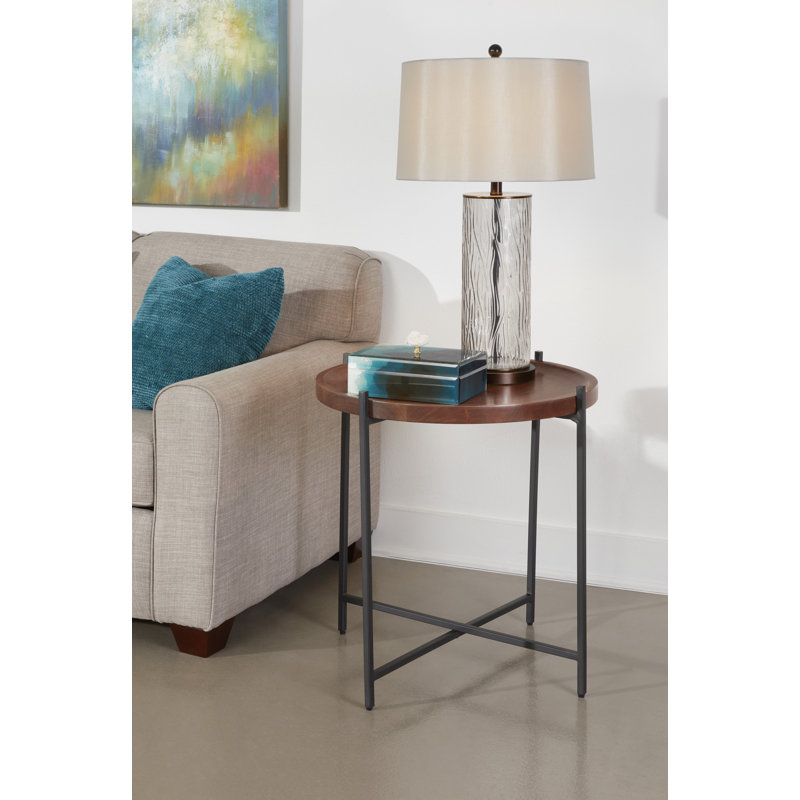 Solid Wood Top End Table