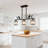 3 Light Dimmable Bird Shape Crystal Island Lamps With Black Finsh