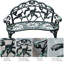 Banc en fonte d'aluminium avec dossier respirant, conception ergonomique, forme de patio en métal d'une capacité de 528 lb, largeur de 21,25 po