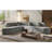 Grey Sectional With Chenille Upholstery, High Foam, And Spacious Design 122''W Soft Upholstery Resilient Foam Padding