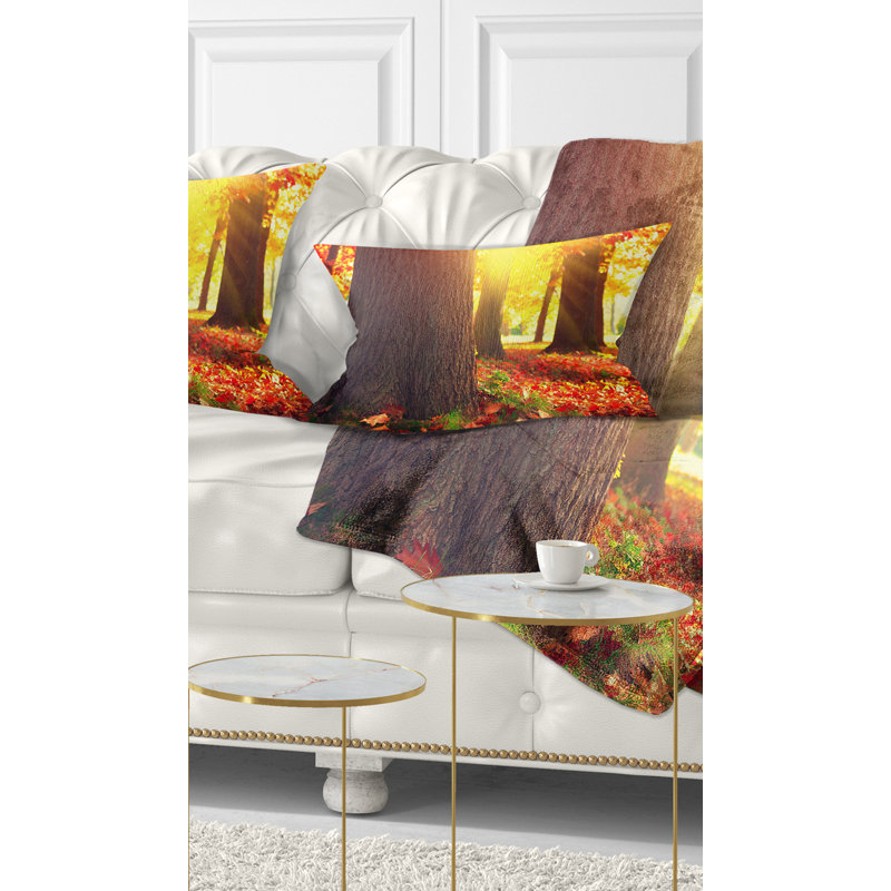 Coussin lombaire Autumn Trees in the Sunlight