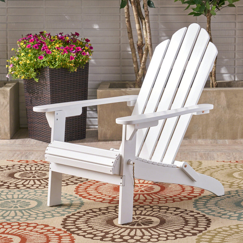 CHAISE ADIRONDack HOLLYWOOD PLIABLE, Blanc