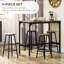 Ensemble de table de bar 5 pièces à hauteur de comptoir avec 4 tabourets de bar