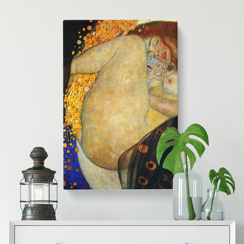 Danae Vol.1 by Gustav Klimt - Wrapped Canvas Painting, 50cm H x 35cm W x 3cm D