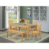 Alingtons - Person Solid Wood Solid Wood Top Four Leg Dining Set