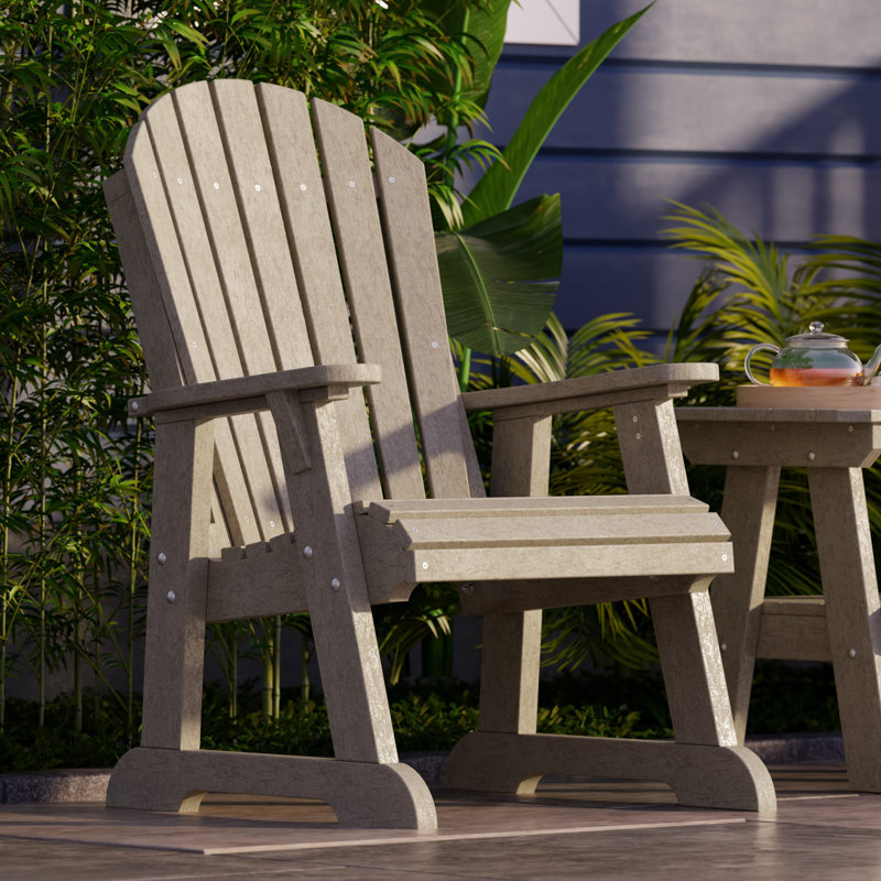 Heritage High Fan Back Chair, Weathered Wood