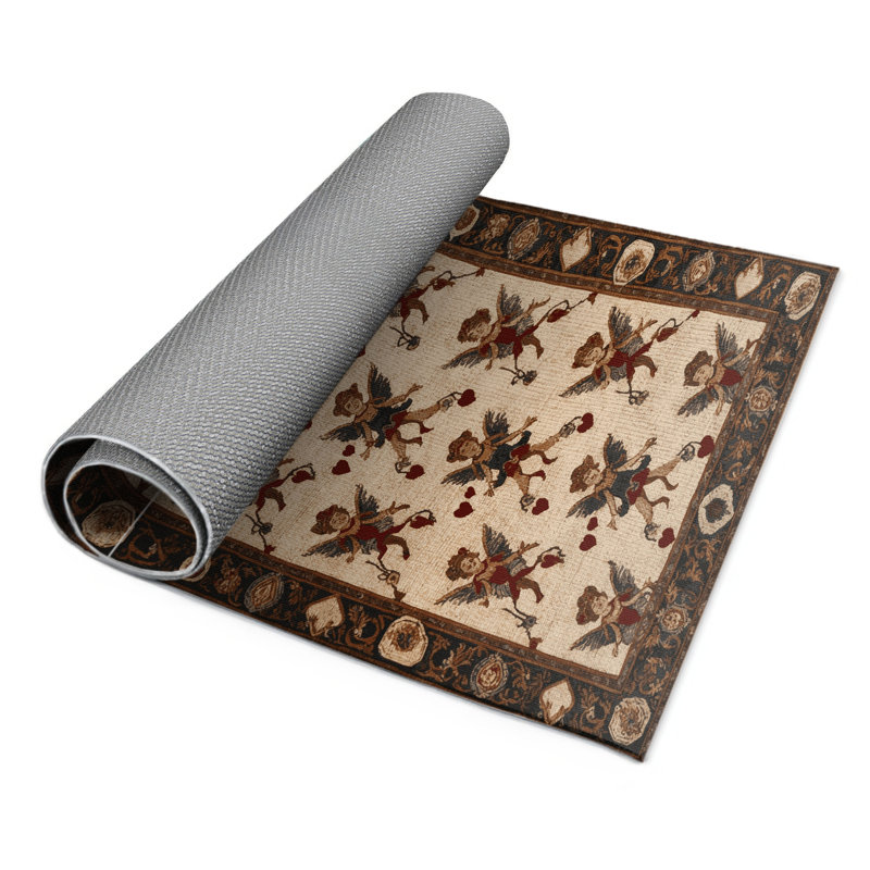 Tapis d'intérieur et d'extérieur brun français, Rectangulaire 3 pi x 5 pi
