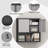 Wall Mounted Metal Storage Cabinet, 2-door Tall Steel Locker With Adjustable Shelves & Security Lock, Kitchen Living Room Office Pantry-38229106