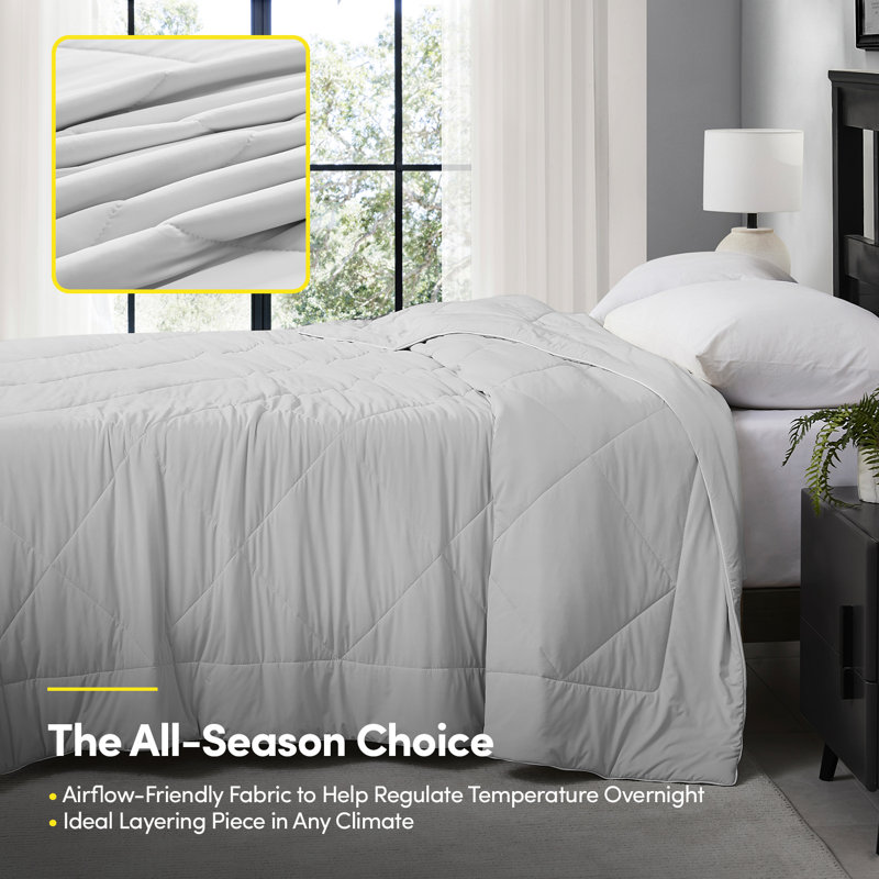 Cooling Oversized All-Season Reversible Single Comforter By Sweet Home Collection®, Twin/Twin XL, Silver