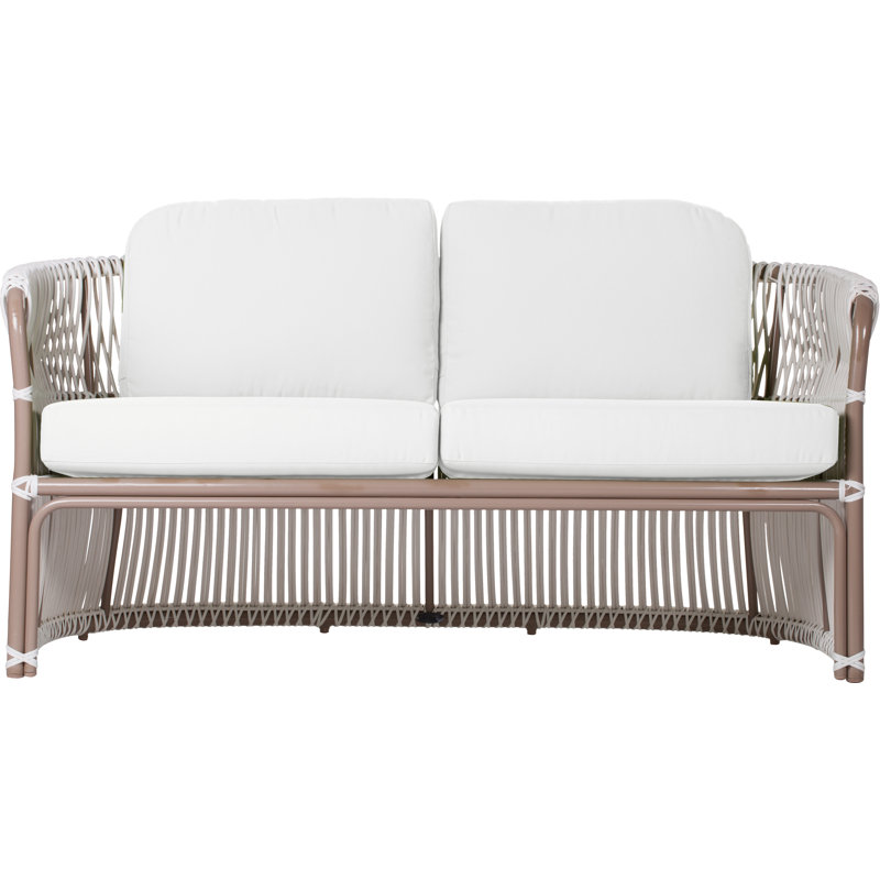 Fiji Collection Outdoor 2 - Seat Loveseat, White Sunbrella®