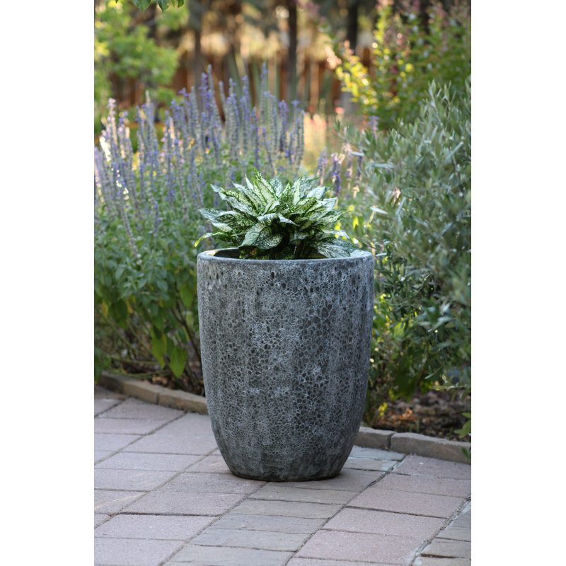 Grands pots coniques Milano - (Corail) Pots en grès, lot de 4 - Intérieur/Extérieur, Ensemble de 4, Corail rouille