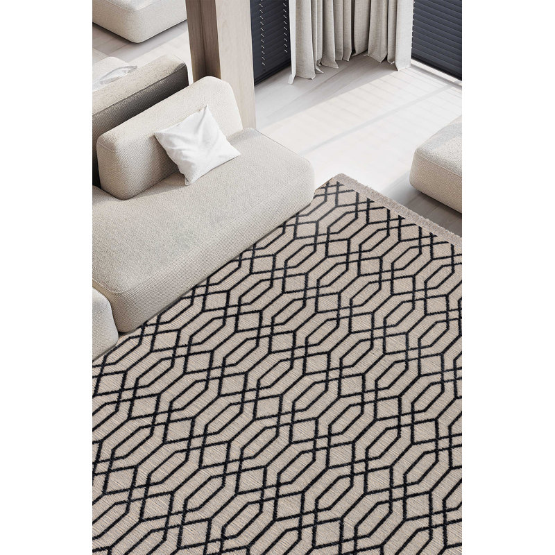 Tapis rectangulaire en jute / sisal Stanuta, Rectangle 2 pi x 3 pi 4 po