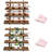 2 Packs Wood Display Stand, 4-Step Tiered Upgraded Wooden Retail Rustic Risers Display Shelf Organizer