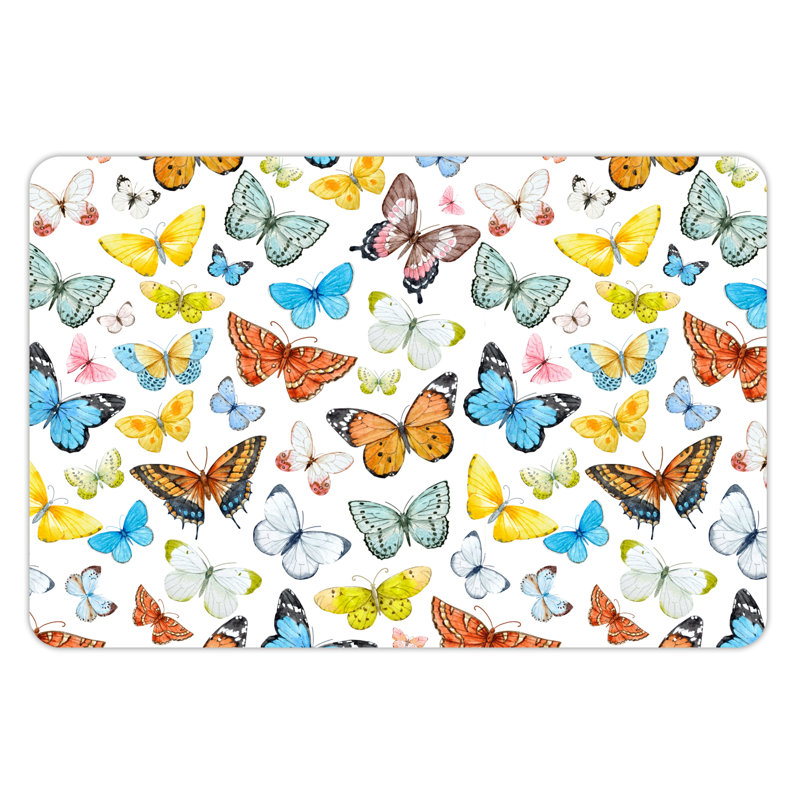 Vinyl Machine Printed Area Rug, Rectangle 3'3.4" x 4'11.1"