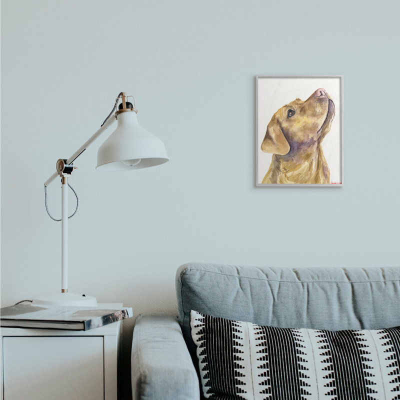 Portrait d'un chien jaune, H 14 po x l 11 po, Estampe numérique Farmhouse