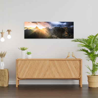 «Golden Valley Road», art dramatique abstrait contemporain, paysage de montagne
