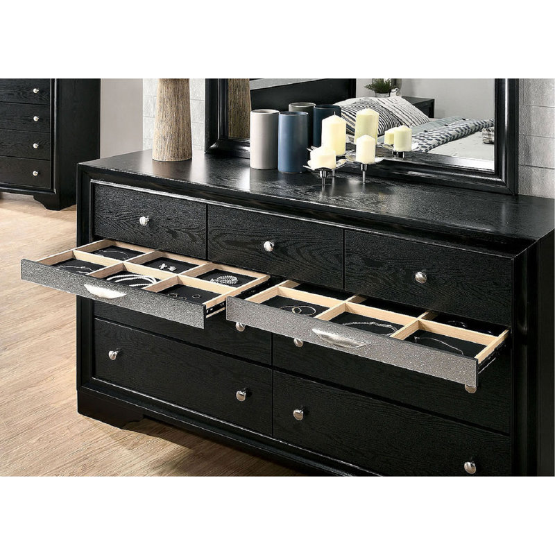 Commode contemporaine 1Pc, Noir