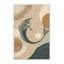 Tapis beige doux et moelleux à motif abstrait côtier Kline-893880898