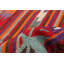 Tapis décoratif rouge/orange en laine de conception unique noué à la main des années 1980 5 pi 11 po x 9 pi 6 po Charod