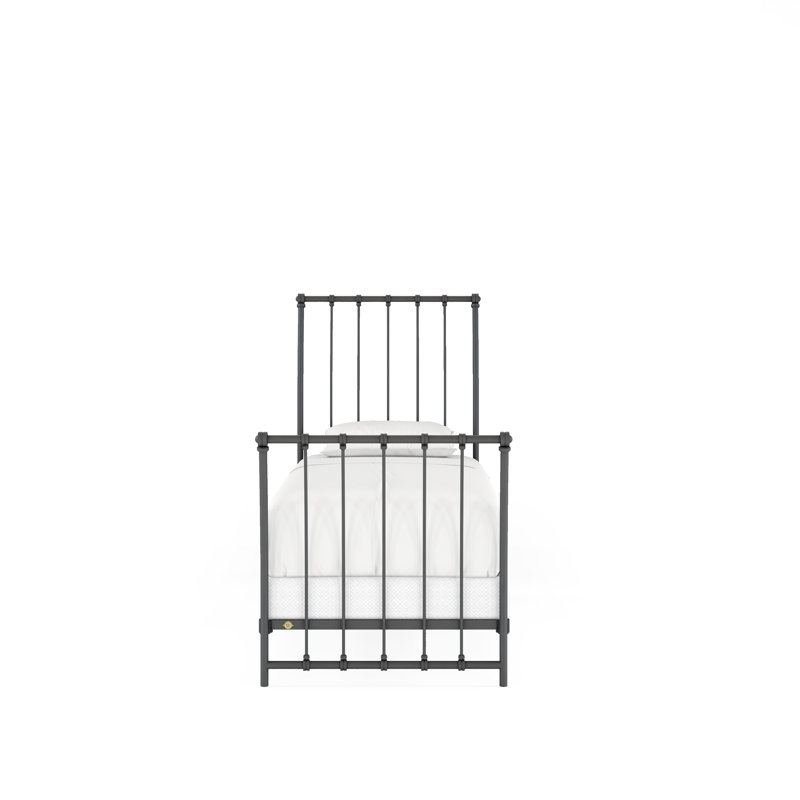 142 Altro Bed | Complete Sleigh, Twin, Baroque Black