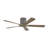 52 In. 5 Solid Wood Blades Indoor Flush Mount Ceiling Fan Without Light-719804938