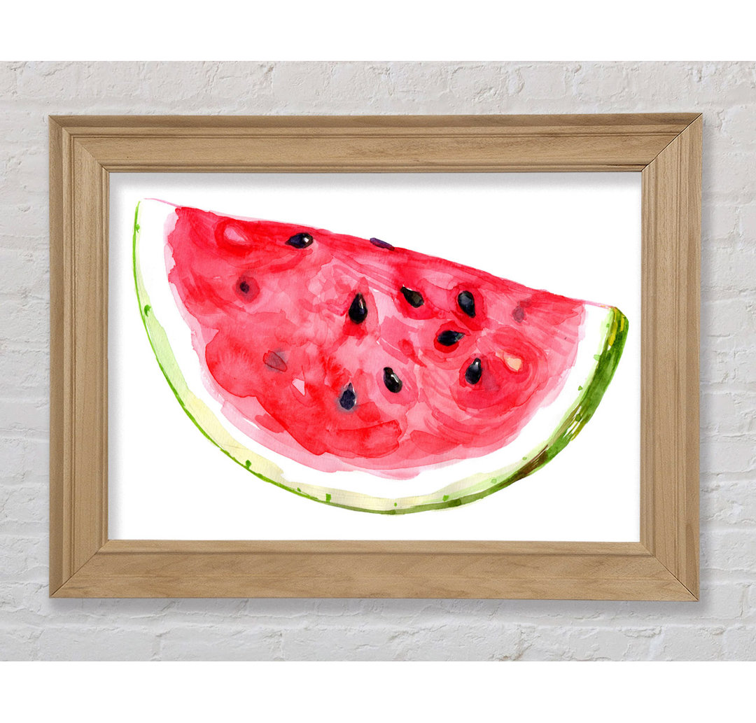 Aquarell Wassermelone - Einzelner Bilderrahmen Kunstdrucke