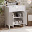 Meuble-lavabo de 30 pouces avec lavabo en céramique, porte à fermeture en douceur et tablettes réglables