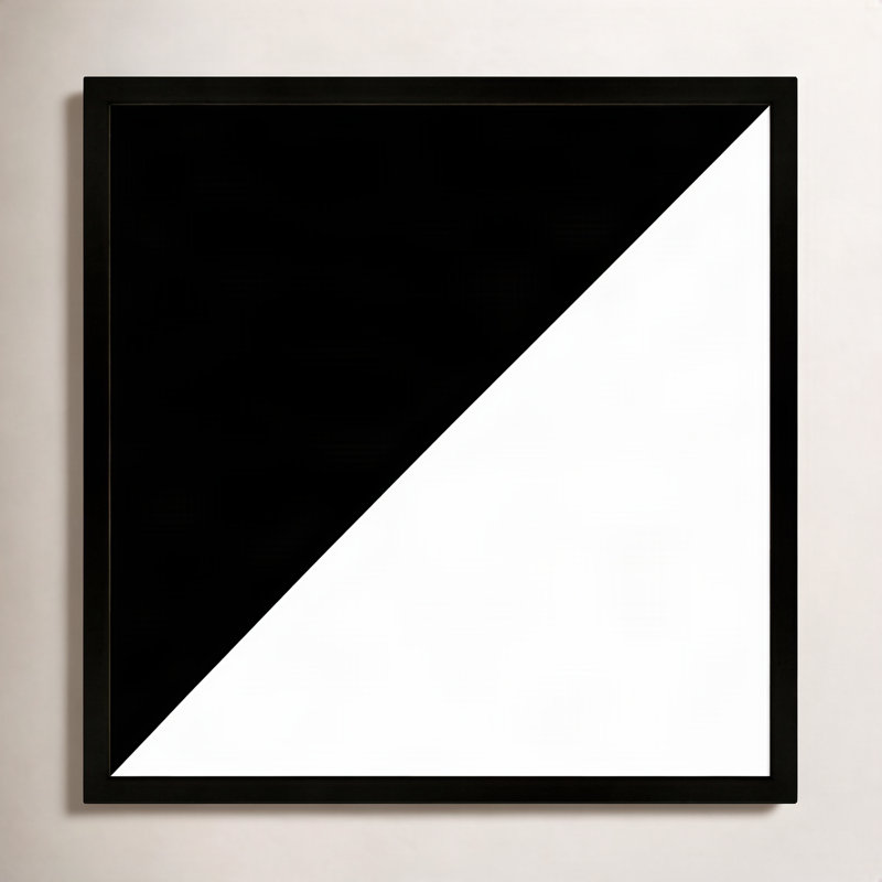 Half Print, 44" H x 44" W, Black Framed