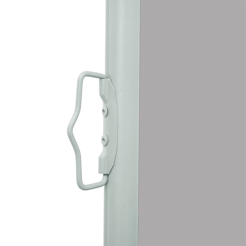 Paravent rétractable avec auvent pliant, H 63 po x l 196,85 po, Gris