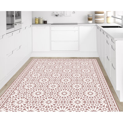 Absar Vinyl Machine Printed Area Rug